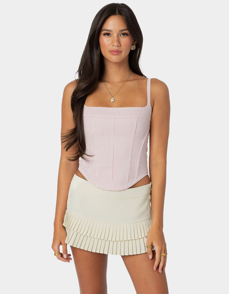 EDIKTED Cammie Striped Corset image number 0