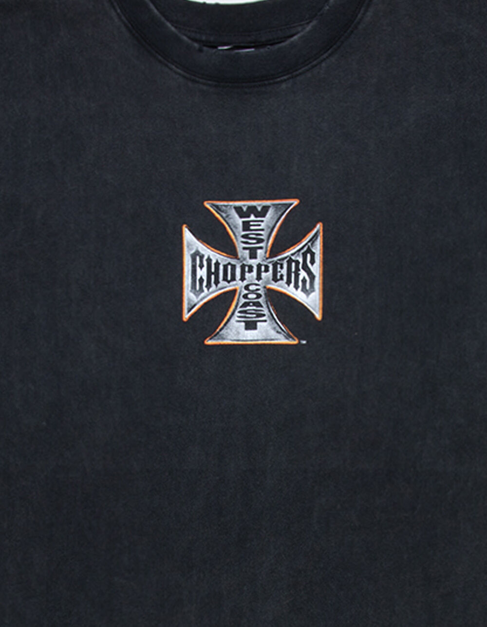 WEST COAST CHOPPERS Orange Hue Mens Boxy Tee - WASHED BLACK | Tillys