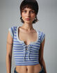BDG Urban Outfitters Knockout Womens Lace Up Crop Top image number 8