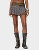 EDIKTED Varley Plaid & Lace Layered Mini Skort image number 1