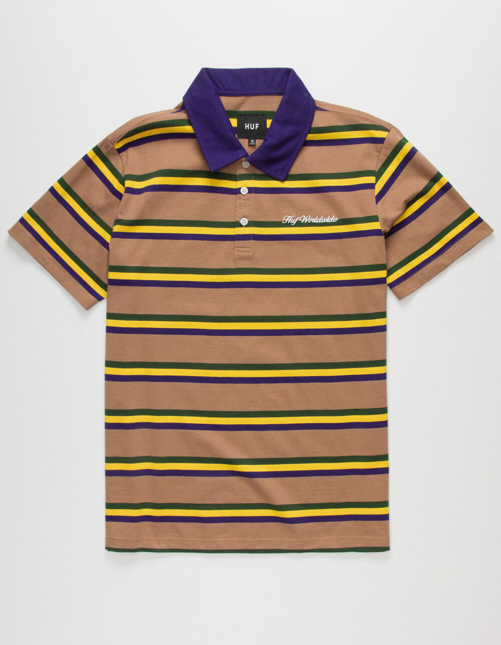 HUF Zion Mens Polo Shirt - TAN - 403840412