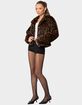 EDIKTED Lady Leopard Faux Fur Jacket image number 4