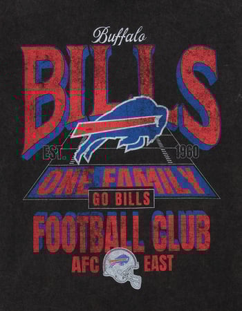 THE WILD COLLECTIVE Buffalo Bills Mens Washed Boxy Tee Alternative Image