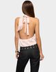 EDIKTED Satin Effect Cowl Neck Scarf Top image number 3
