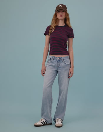 RSQ Womens Low Rise Loose Straight Jeans Primary Image