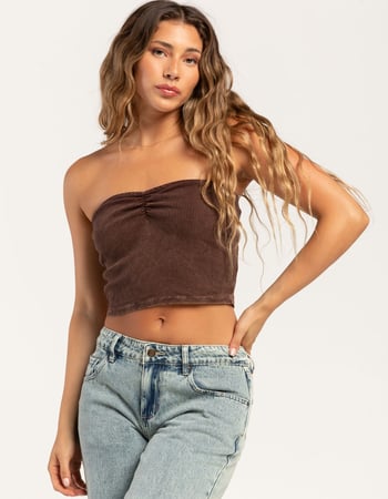 RSQ Womens Washed Cinch Tube Top Primary Image