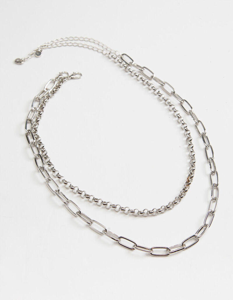 FULL TILT 2 Pack Chain Link Necklaces - SILVE - MTM0920-1018