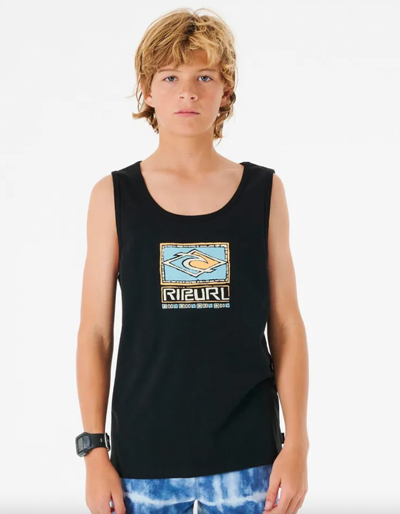 RIP CURL Tube Heads Boys Tank Top BLACK Tillys RIP CURL Tube Heads Boys Tank Top BLACK Tillys