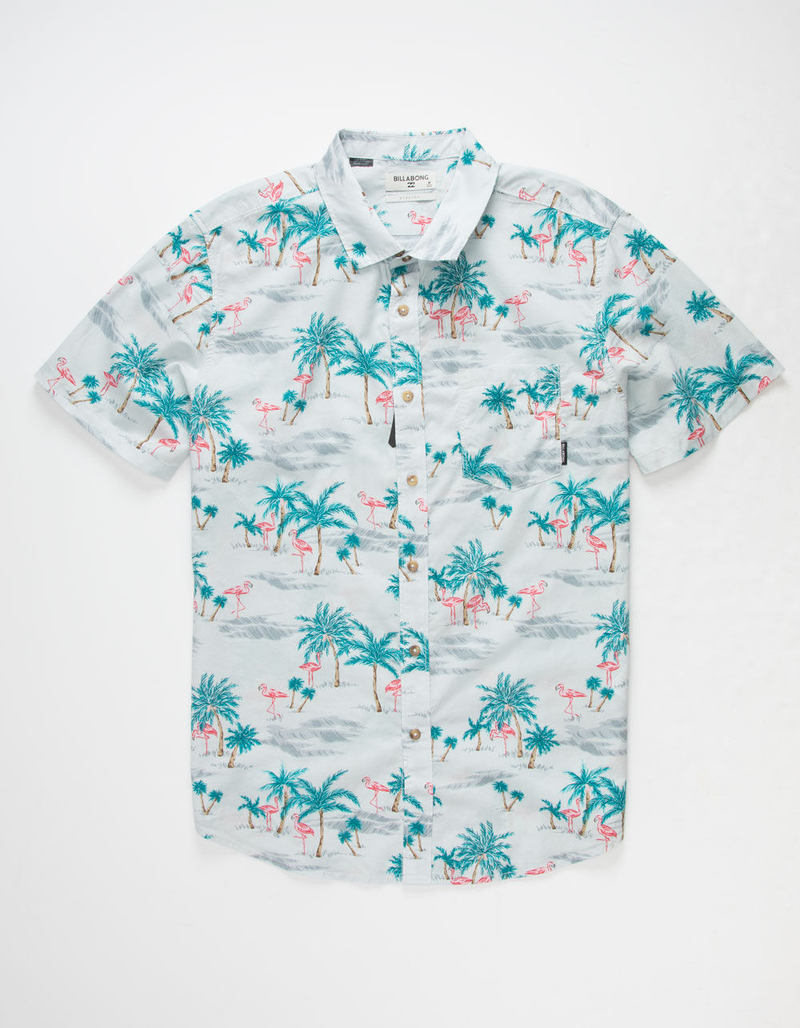 BILLABONG Sundays Floral Gray Mens Shirt image number 0