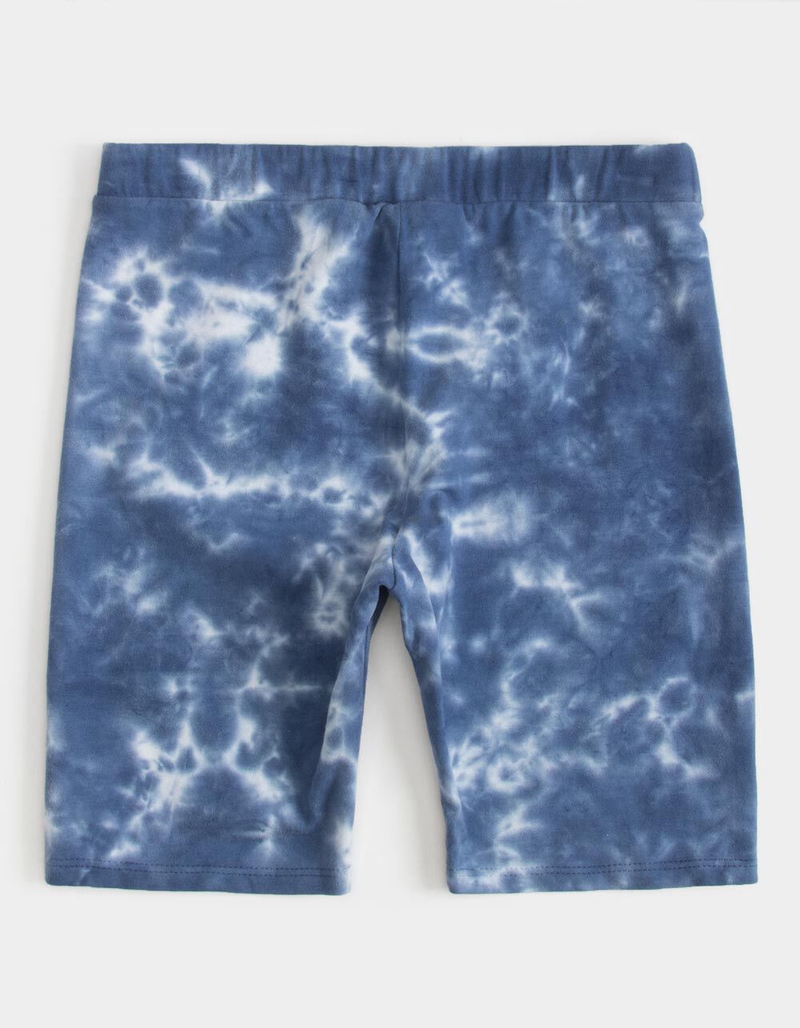 FULL TILT Tie Dye Girls Blue Biker Shorts image number 1