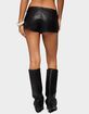 EDIKTED Melaney Faux Leather Micro Shorts image number 3
