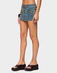 EDIKTED Ronan Zip Up Denim Mini Skort image number 2