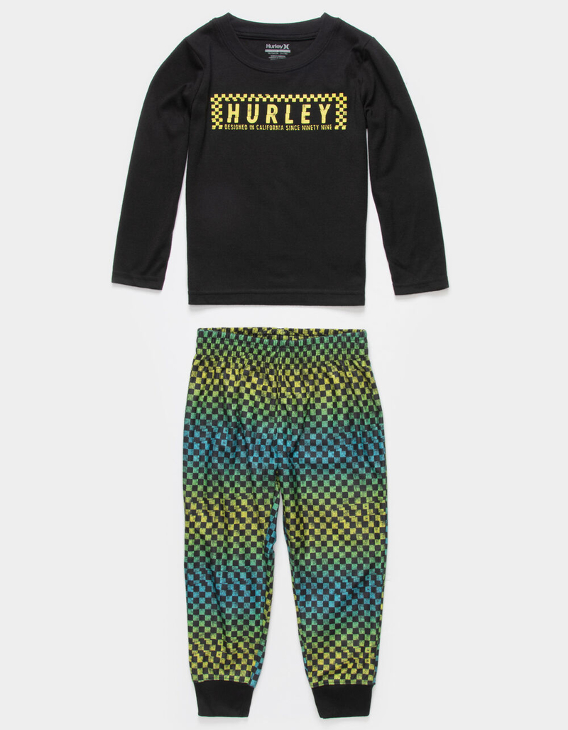 HURLEY Grad Check Little Boys Sleep Set (4-7) image number 0