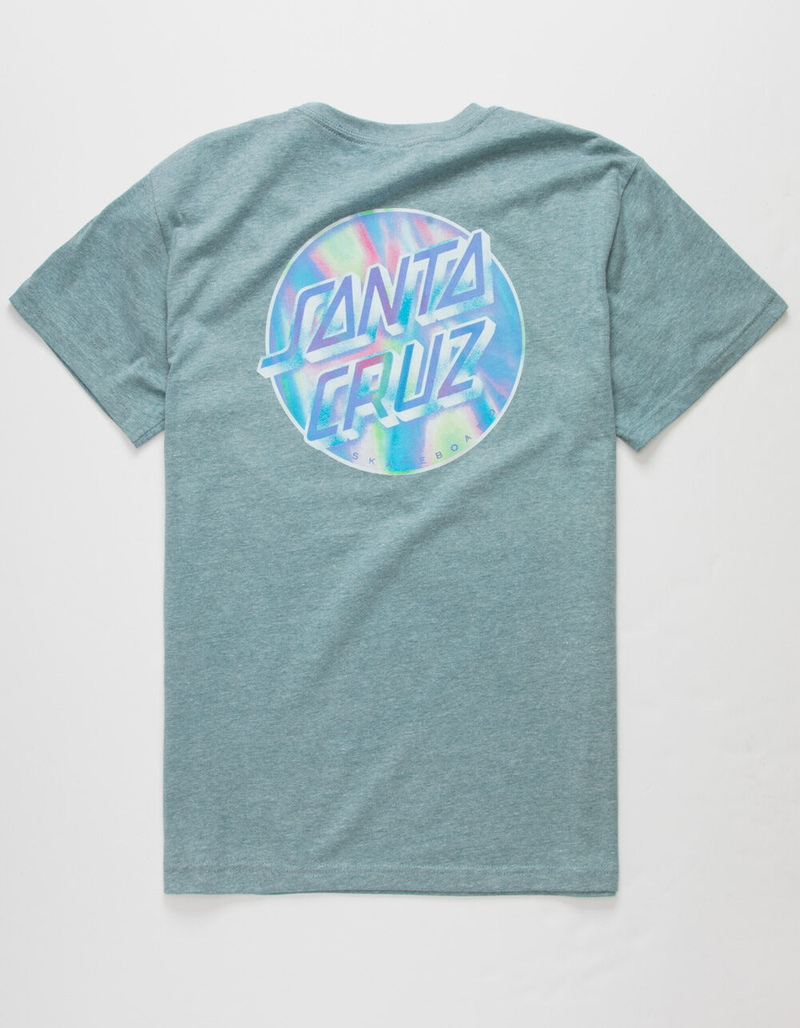 SANTA CRUZ Iridescent Dot Eco Mens Aqua T-Shirt image number 0