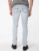 RSQ Toronto Slim Taper Light Indigo Mens Vintage Flex Ripped Jeans image number 4