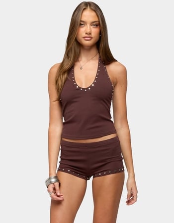 EDIKTED Ariadna Studded Halter Top Primary Image