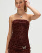 WEST OF MELROSE Flocked Womens Tube Dress image number 5