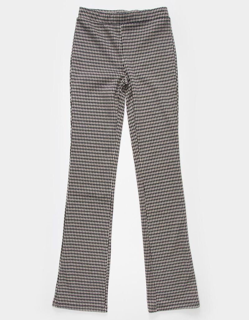 FULL TILT Plaid Flare Girls Black Pants BLKCO 390593149