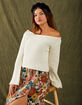 RSQ Womens Off The Shoulder Sweater image number 6