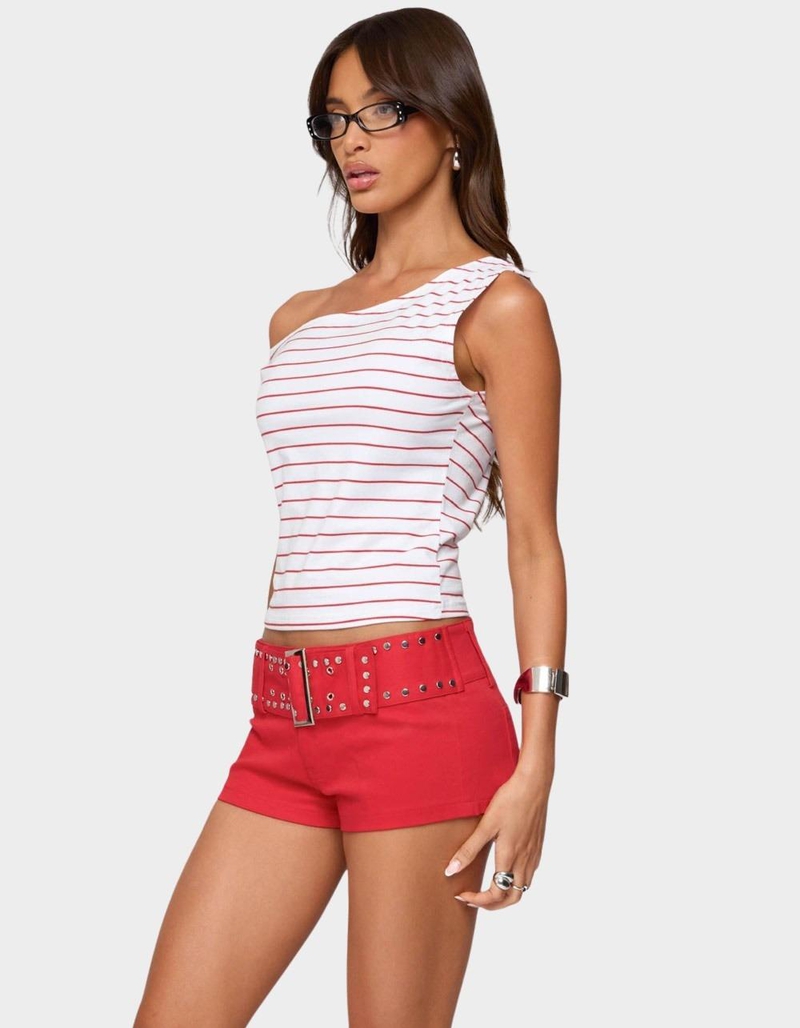 EDIKTED Keryn Striped Asymmetric Top image number 1