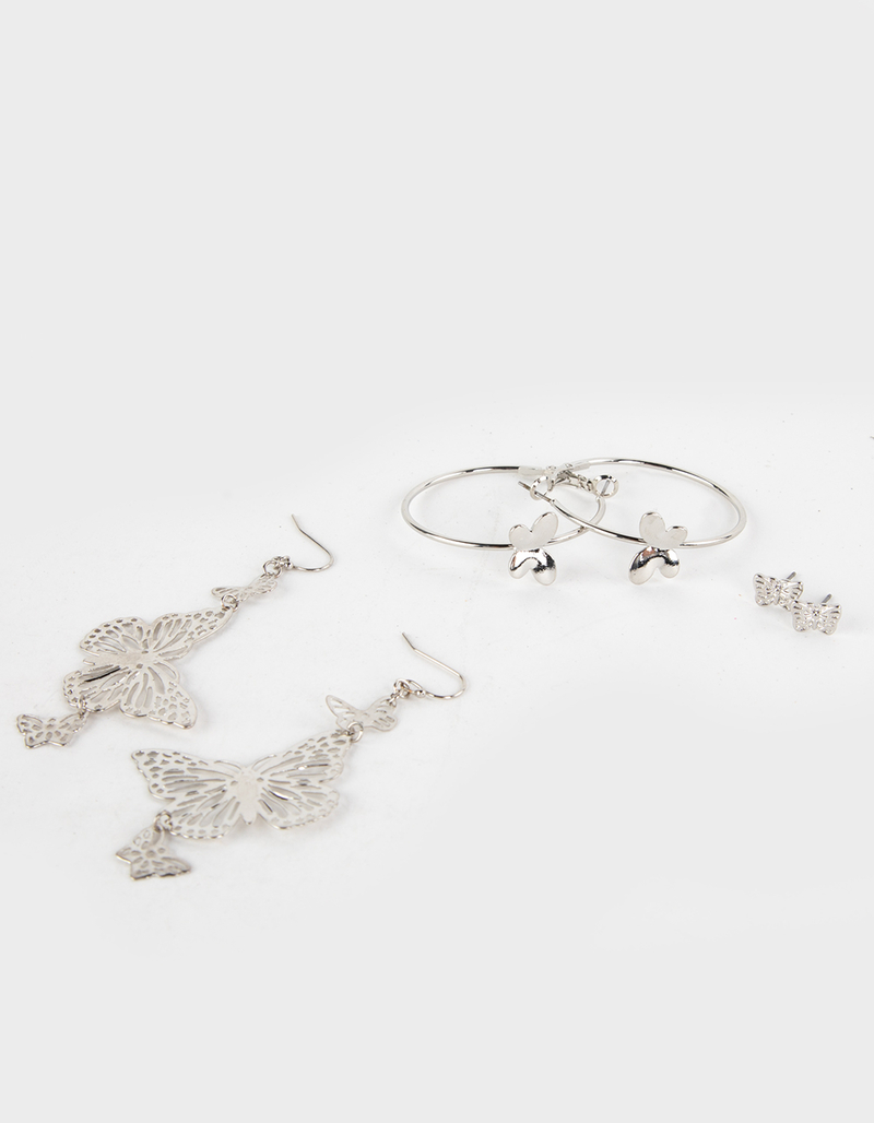 FULL TILT 3 Pack Butterfly Earring Set image number 1