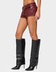 EDIKTED Alba Faux Leather Shorts image number 2