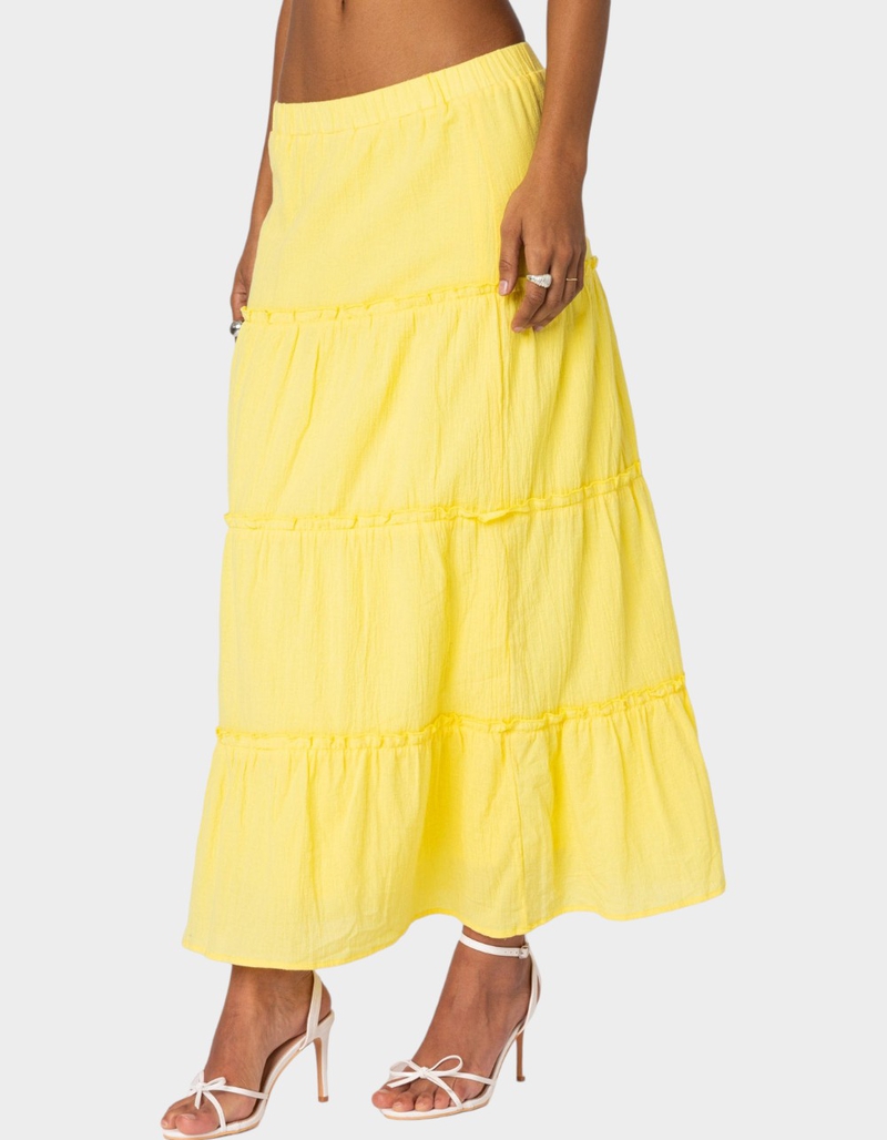 EDIKTED Charlotte Tiered Maxi Skirt image number 3
