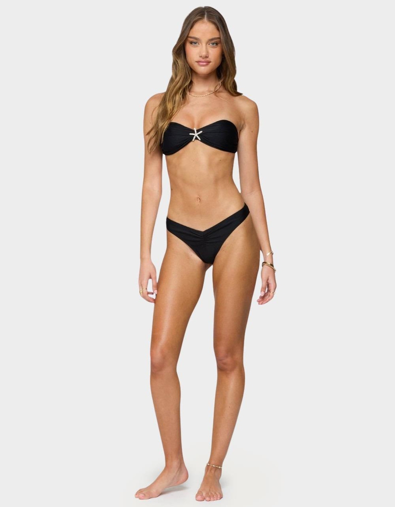 EDIKTED Starfish Ruched Bikini Bottoms image number 4