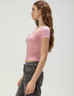 FREE PEOPLE So Soft Pointelle Womens Henley Top image number 3