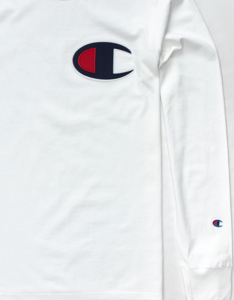 CHAMPION C Applique Logo White Mens T-Shirt image number 1