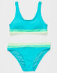 BEACH LINGO Colorblock Rays For Days Girls Bralette Bikini Set image number 1