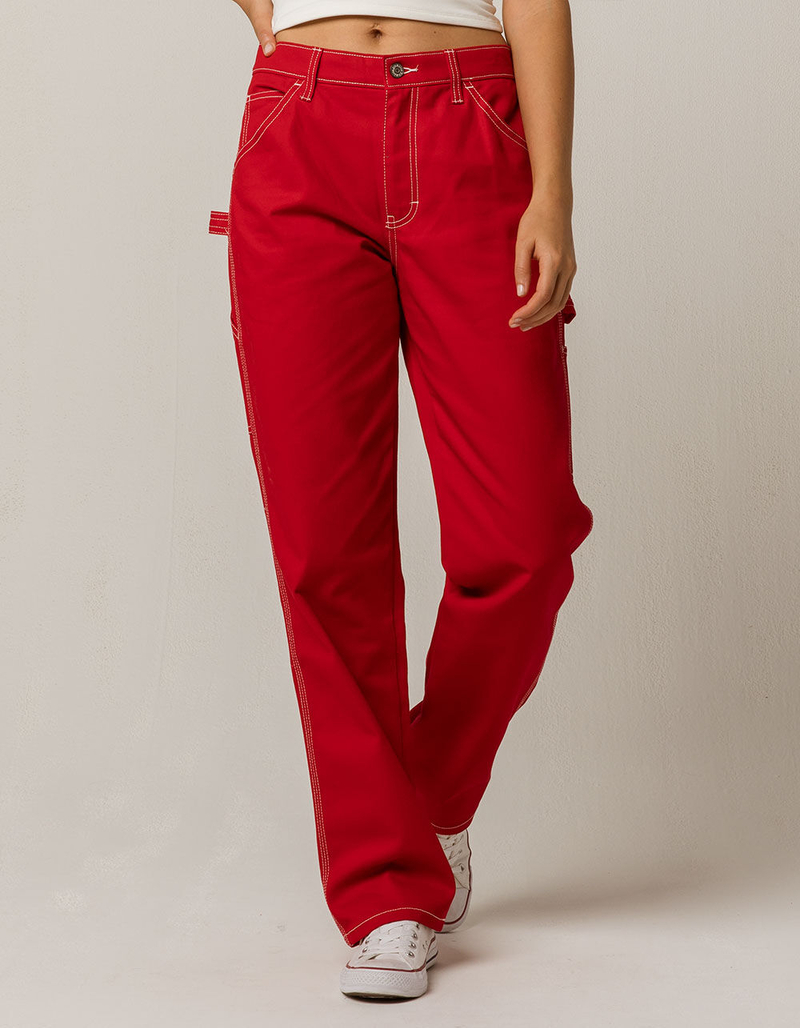 DICKIES Red Carpenter Pants image number 1