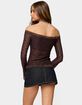 EDIKTED Built In Bra Off Shoulder Lace Top image number 3