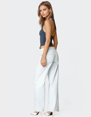 EDIKTED Peekaboo Lace Halter Bustier Top Alternative Image