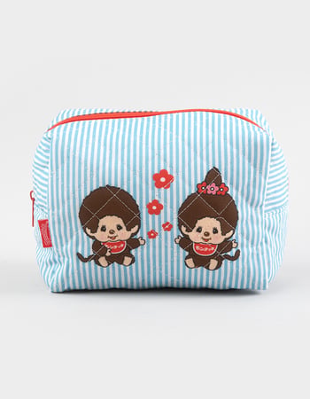 MONCHHICHI Striped Makeup Pouch Primary Image