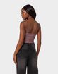 EDIKTED Maxeen Shiny Gathered Tube Top image number 4