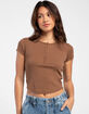 BDG Urban Outfitters Womens Baby Henley image number 1