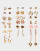 FULL TILT 20 Pack Floral/Bow/Hoop Earrings image number 1