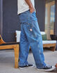 LEVI'S 568 Mens Loose Straight Double-Knee Carpenter Jeans - Detroit Wash image number 9