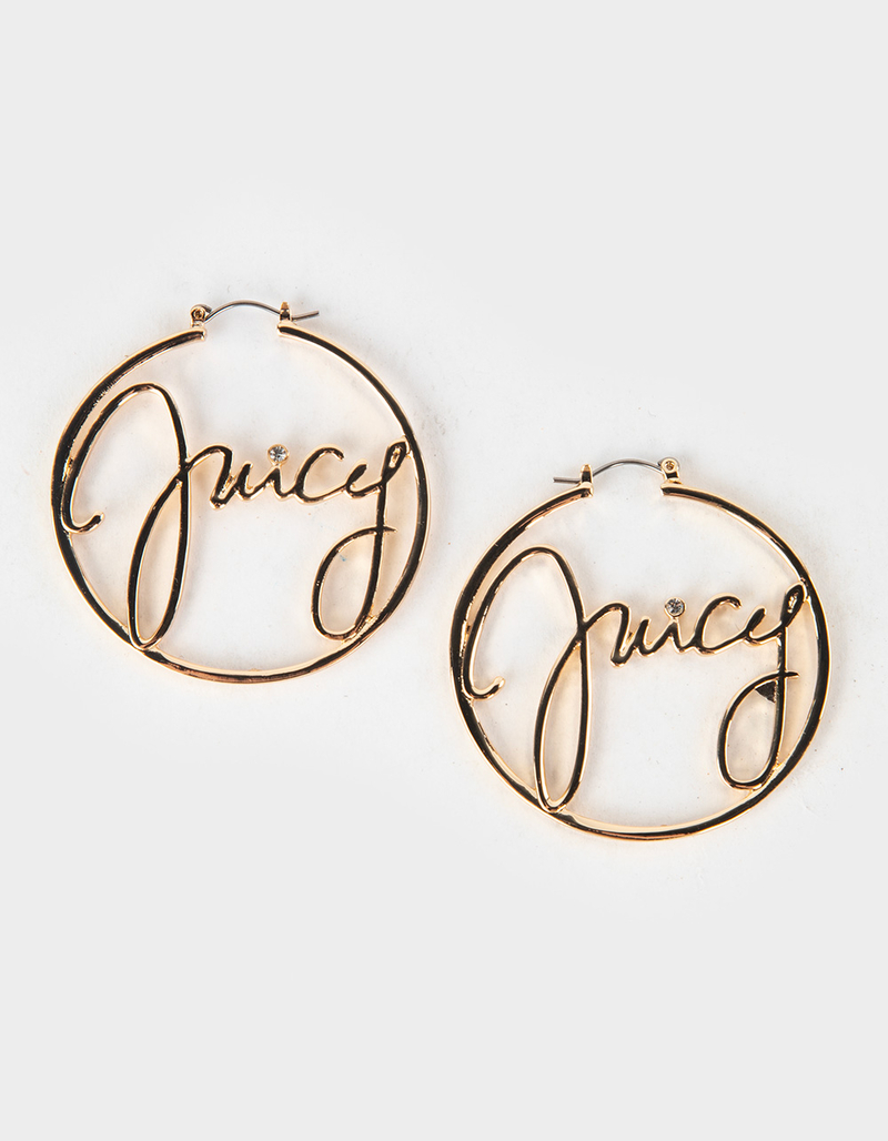 JUICY COUTURE Script Hoop Earrings image number 0