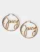 JUICY COUTURE Script Hoop Earrings image number 1