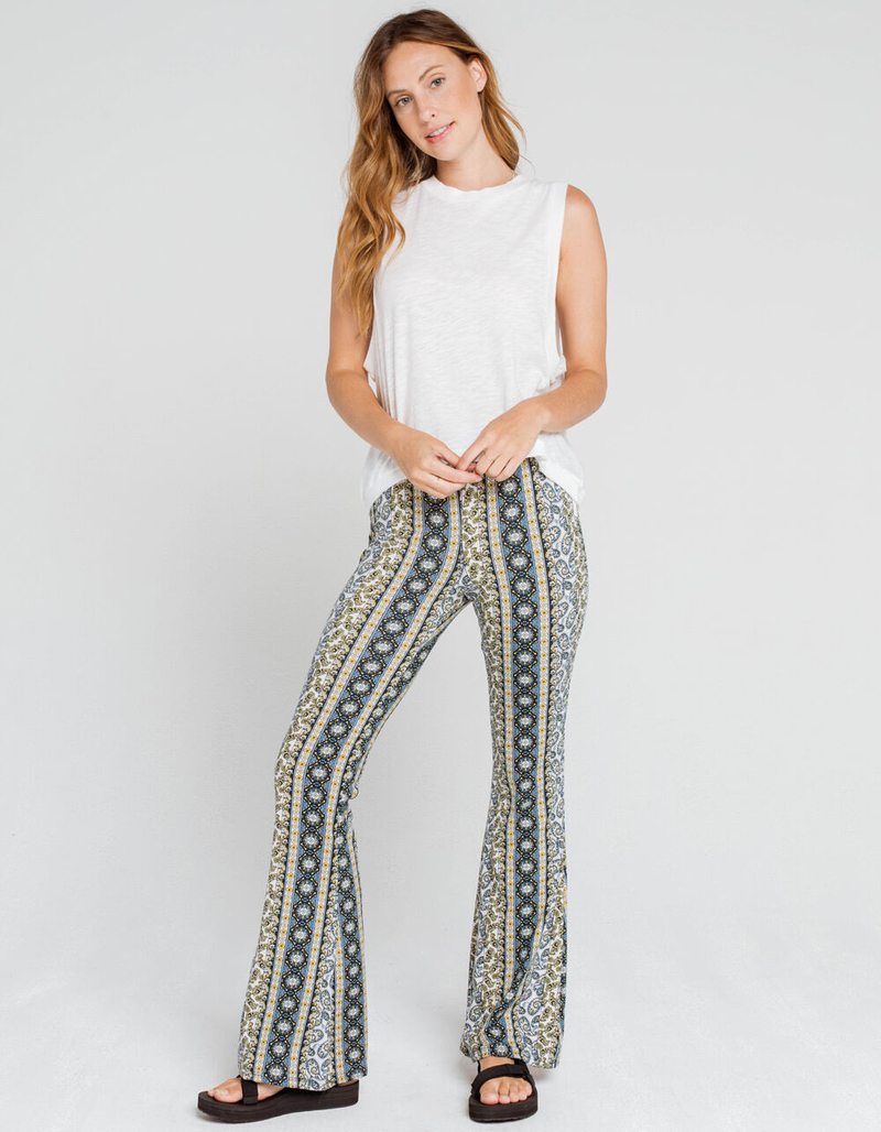 SKY AND SPARROW Paisley Womens Flare Pants image number 0