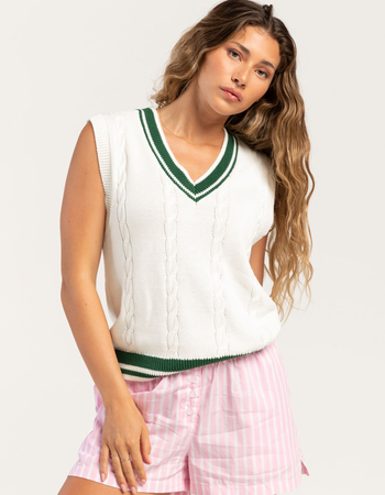 RSQ Womens Tipping Sweater Vest Primary Image