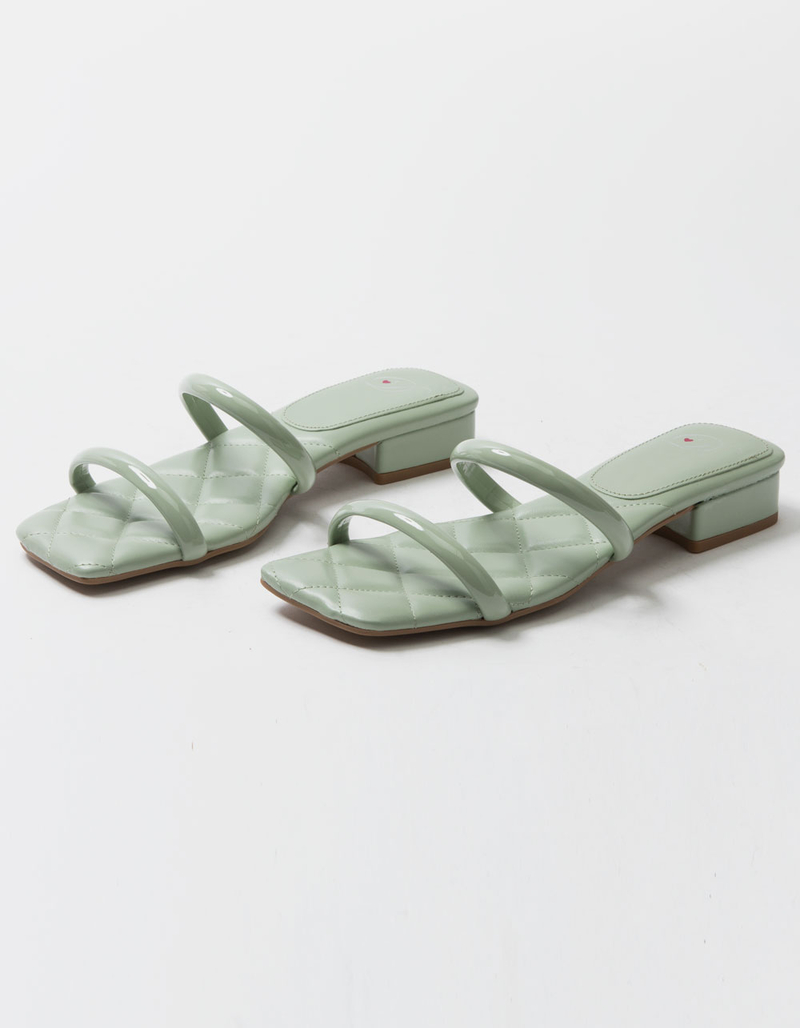 DELICIOUS Square Toe Block Heel Womens Sandals image number 0