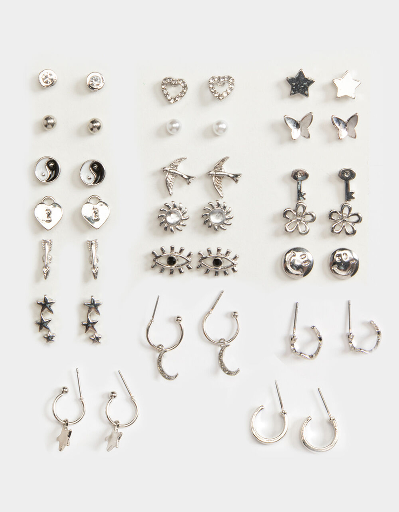 FULL TILT 20 Pack Ying Yang & Star & Moon Earrings Set image number 0