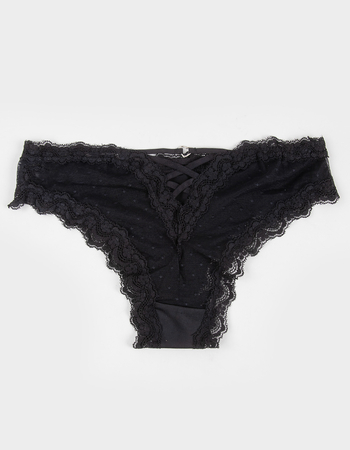 FULL TILT Polka Dot Lace Trim Bikini Panties Alternative Image