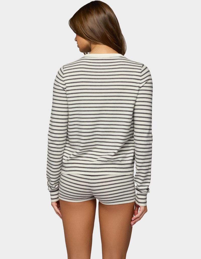 EDIKTED Lillian Striped Button Up Knit Cardigan image number 2