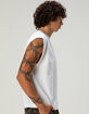 RSQ Mens Washed Cropped Muscle Tee image number 4