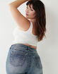 TRUE RELIGION Becca Big T Stitch Womens Bootcut Jeans image number 8