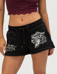 ED HARDY Tiger Head Womens Fleece Shorts image number 3